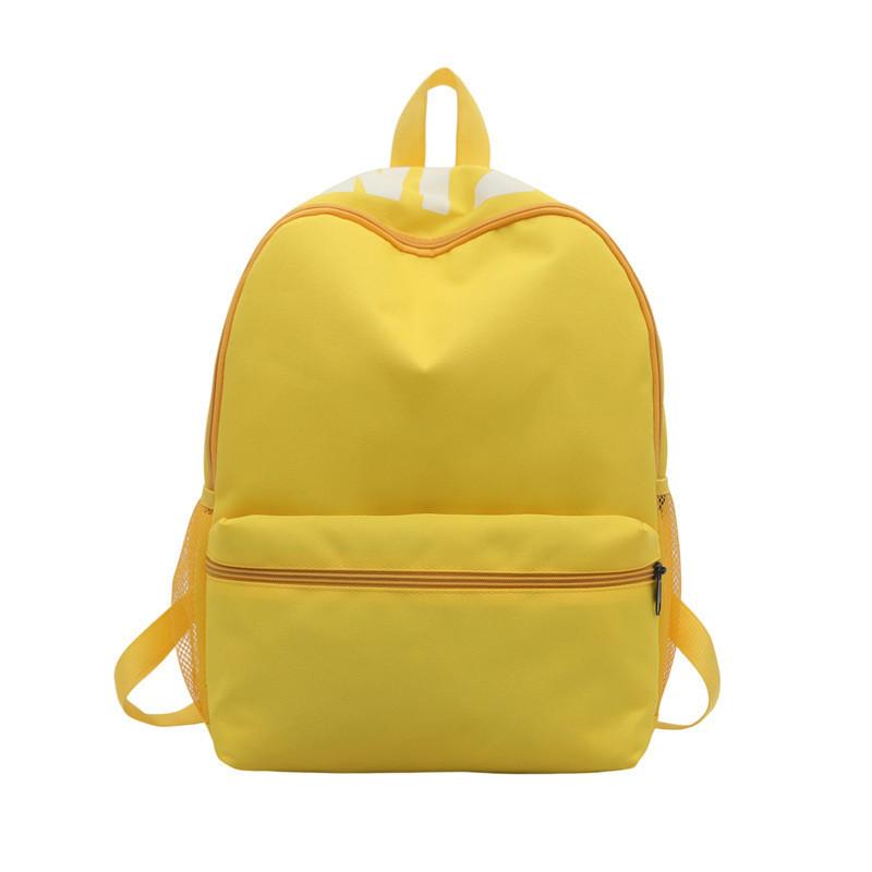 Student Solid Color Schoolbag Backpack Nylon Material Internal Phone Pocket