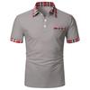 Men’s everyday casual short-sleeved polo shirt with a solid-colour patch pocket design