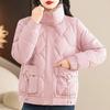 Down Padded Jacket Women's Short Small Padded Jacket Loose Thickened Stand-up Collar Winter Padded Jacket