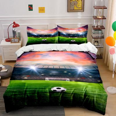 Soccer Field and Ball. Bedding Sets Duvet Cover Sets Duvet Covers Pillowcases(1 * Duvet Cover 2 * Pillowcases Without Duvet Insert)