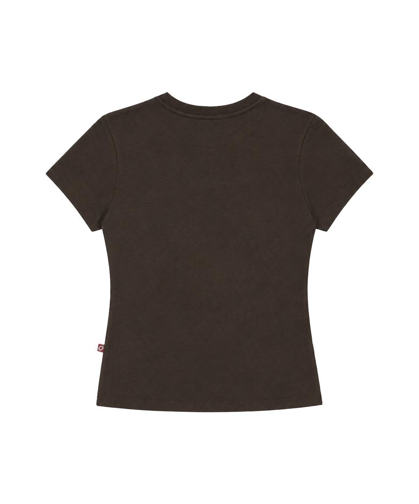 S'EST Shine Slim T-Shirts Dark Brown