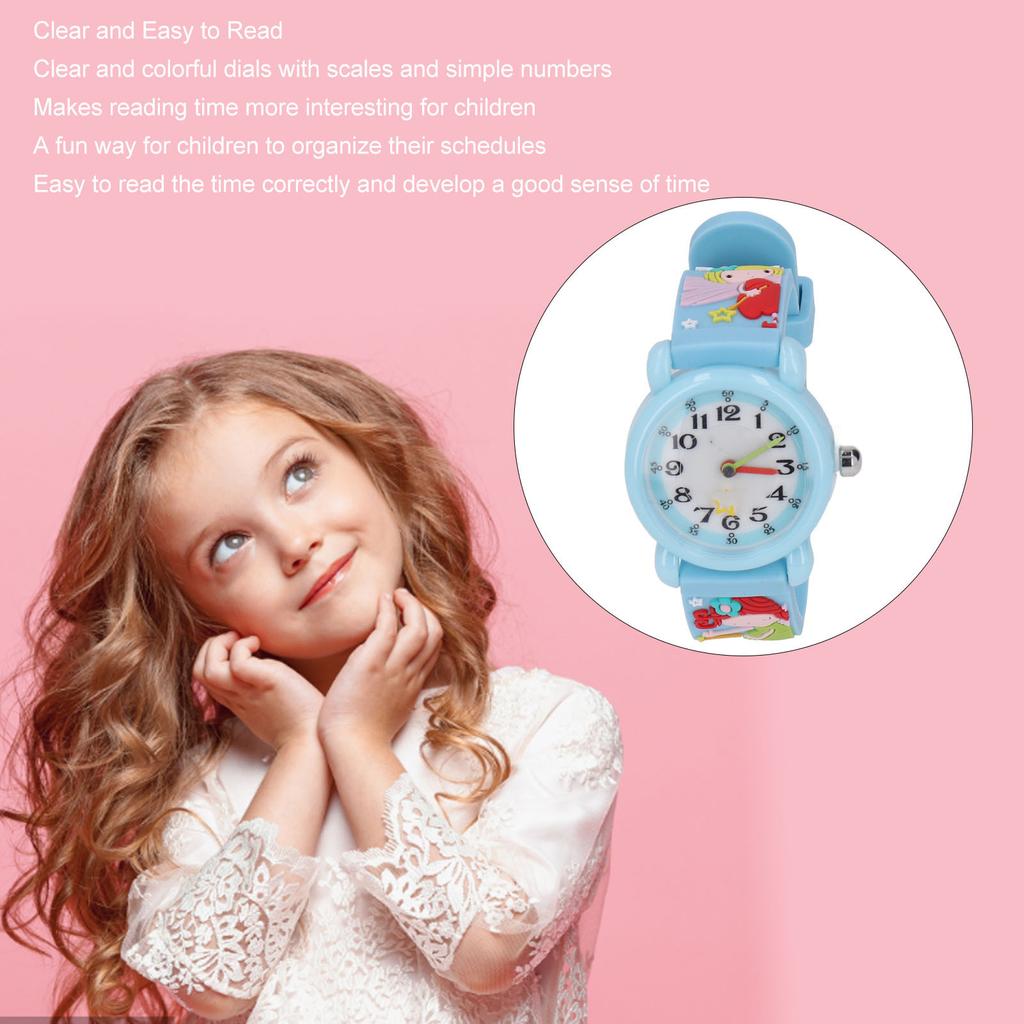 Kids Watch Waterproof Time Tching Cartoon Soft Wristband Children Gift Watch for 3 to 8 Yrs Old