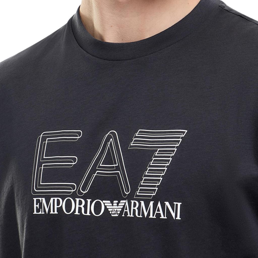 Emporio Armani EA7 Cotton Logo Reflective Crew Neck T-Shirt Men Tops 7M001307-AF10375-U8111