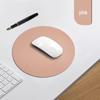 High-Quality White PU Leather Mouse Pad: Dirt-Resistant, Printable, and Round Design