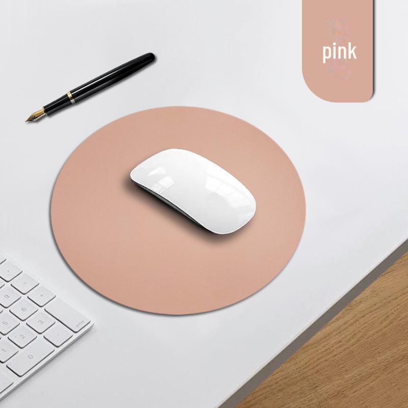 High-Quality White PU Leather Mouse Pad: Dirt-Resistant, Printable, and Round Design