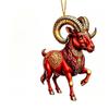 Acrylic Chinese Zodiac Goat Hanging Ornament Auspicious Design For Spring Festival New Year Home Decorationation