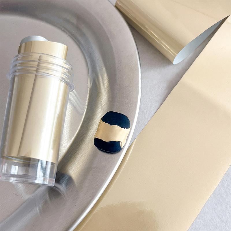 

Mirror Gold Nail Art Sticker Diy Nail Transfer Paper Retro Matte Silver Manicure Accessories For Women Girls,Diy Decorative Tool as the picture