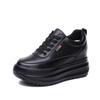 2026 Women's Wedge Platform Thick Sole Casual Shoes - Height-Boosting, All-Season White Flats with Extra Velvet