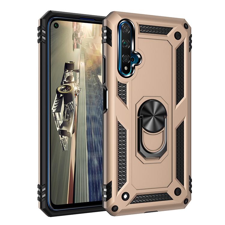 Pro Huawei Nova 5T Armor Shockproof Case pro Huawei Nova 5 T Military Drop Protective Magnet Car Holder Ring Case Cover