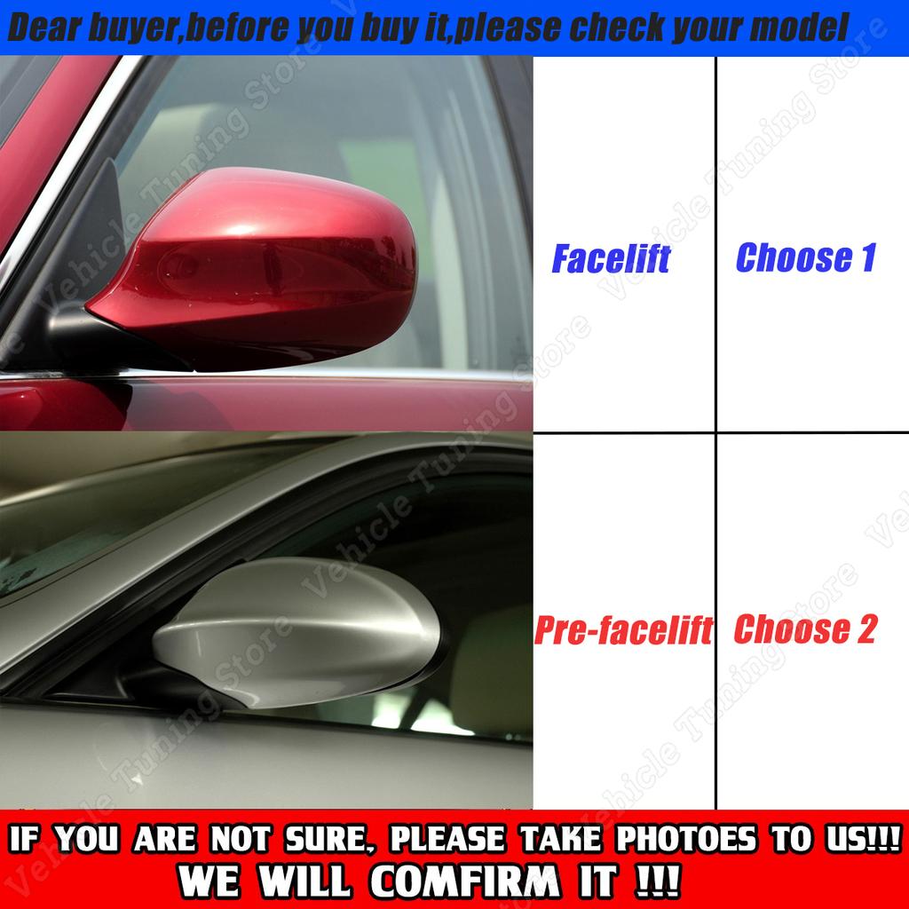 MP-Style Auto-Rückspiegel-Abdeckkappen L&R Spiegelwerkzeuge schützen Fall für BMW 3er E90 E91 E92 E93 316 318 320 325