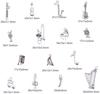 Tibetan Style Alloy Pendants Musical Instruments Antique Silver 90pcs/set