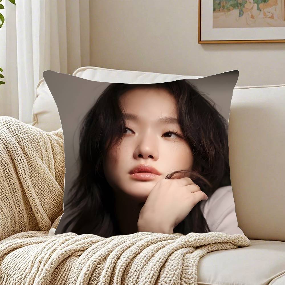 Kim Go Eun Pillow Case Pattern Printed Pillowcase for Living Room Sofa Cushion Cover & Bedroom Decor