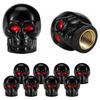 Skeleton Tire Valve Stem Caps, Skull Tire Valve Caps, 4 Skull Motorcycle Valve Stem