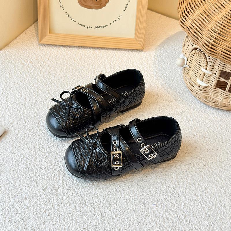 

Girls single shoes 2025 spring and autumn new silver children s small leather shoes Doudou Mary Jane shoes gift shoes 35 чёрный