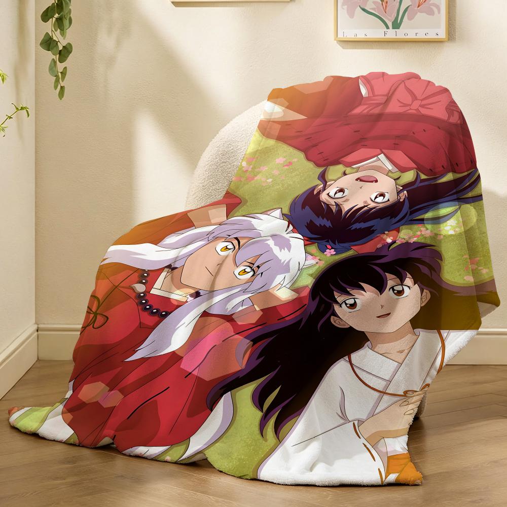 Inuyasha Anime Throw 240G Flannel Blanket, Suitable For Sofas, Beds, Offices,  Exquisite Gift Blankets