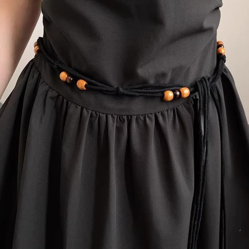 New Women's Bohemian Minimalist Waxed Cord Braided Waist Tie Butterfly-Knot Waist Tie for Unique Dresses and Accessories
