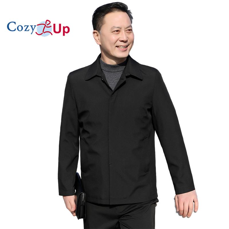 Cozy Up Herr Trenchcoat Enkelknäppt Casual Spridkrage Vindjacka Klassisk Affärsöverrock