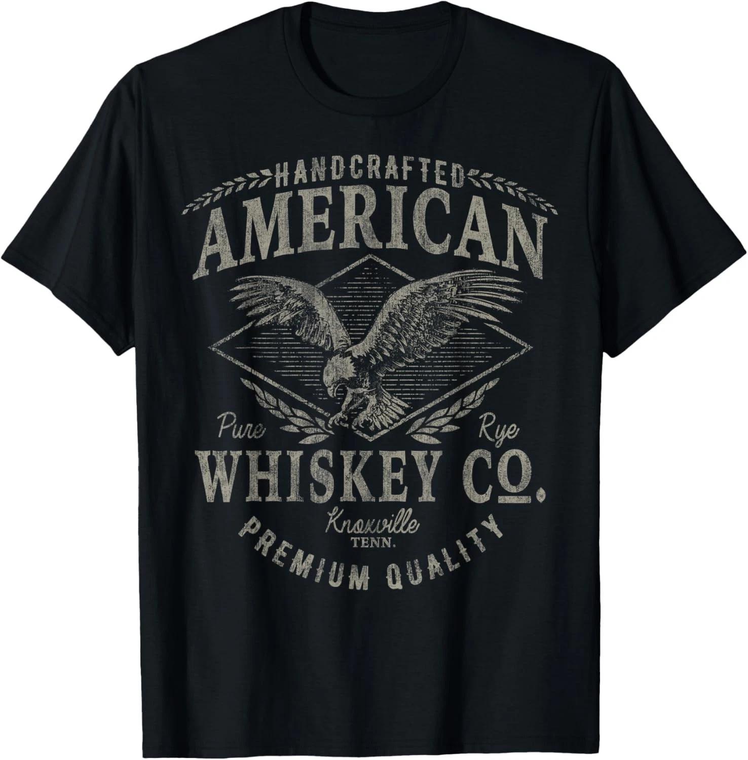 Handcrafted American Whiskey Eagle Vintage Gift Unisex T-Shirt 2XL