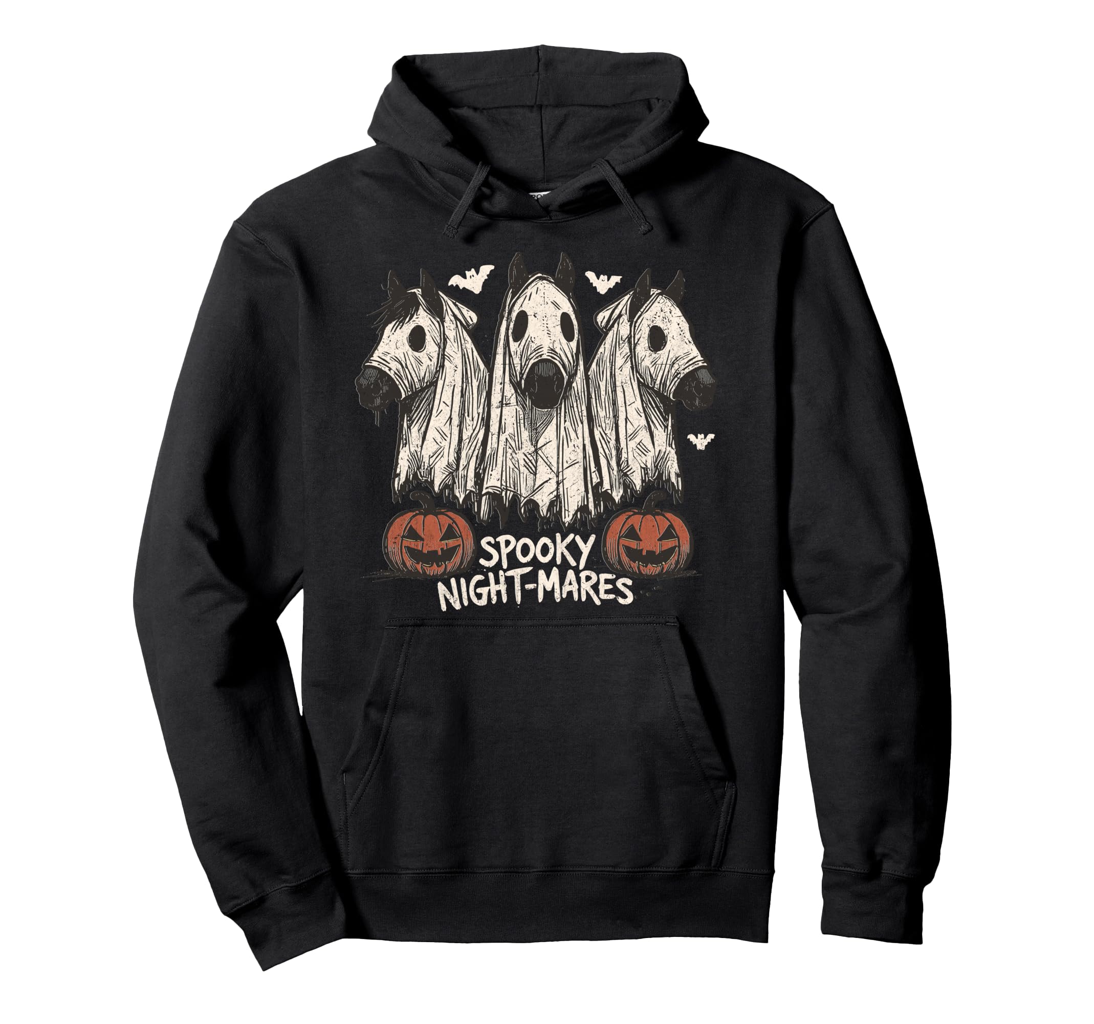 

Spooky Night-Mares Halloween Horse Ghost Funny Spooky Season Hoodie