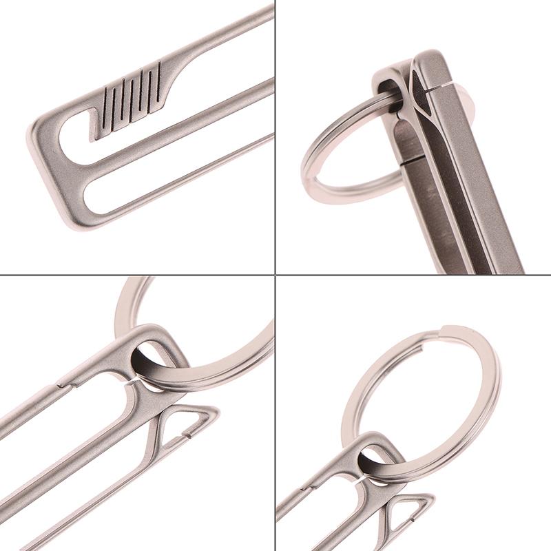 Titanový Klíčenka Vlastní Nápis Lehký Titanový EDC Nástroj Muži Pás Klíčenka Závěsná Spona Držáky na Klíče od Auta