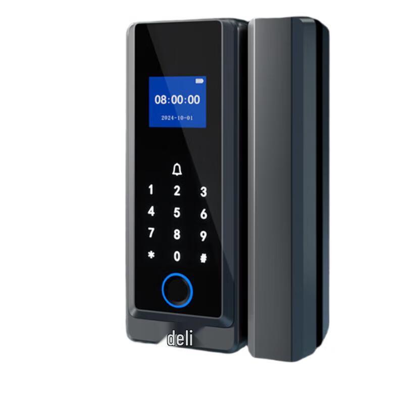 

Deli AL120 Smart Fingerprint Attendance & Glass Door Lock CN plug (adapter included)