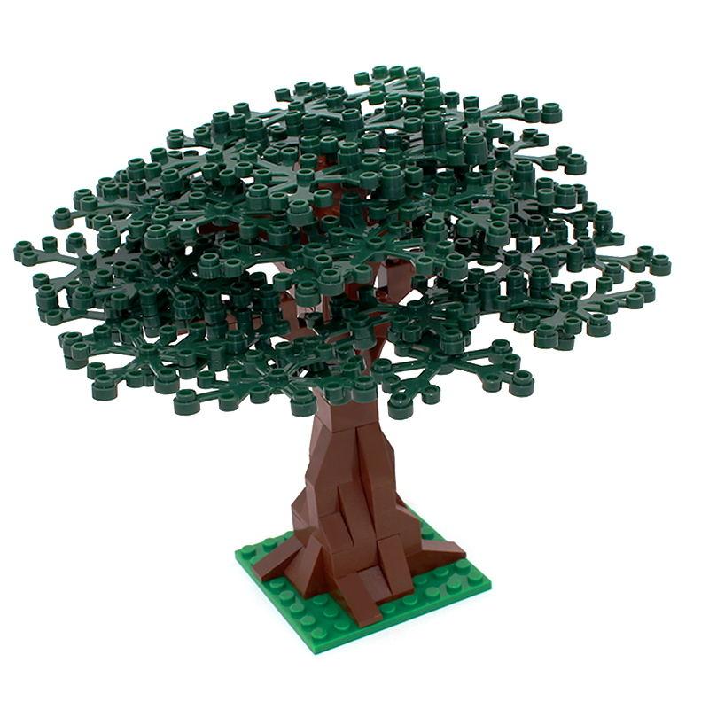 MOC Pflanzen- und Baumteile: Grünes Gras, Kiefern, Blattblumen & Stadtbausteine Zubehör - Bauklötze Set
