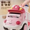 1PC Baby Toddler Press and Go Vehicle Cartoon Infant Mini Animal Ambulance Police Car Fire Truck Excavator Model Gift Idea ideal for Children