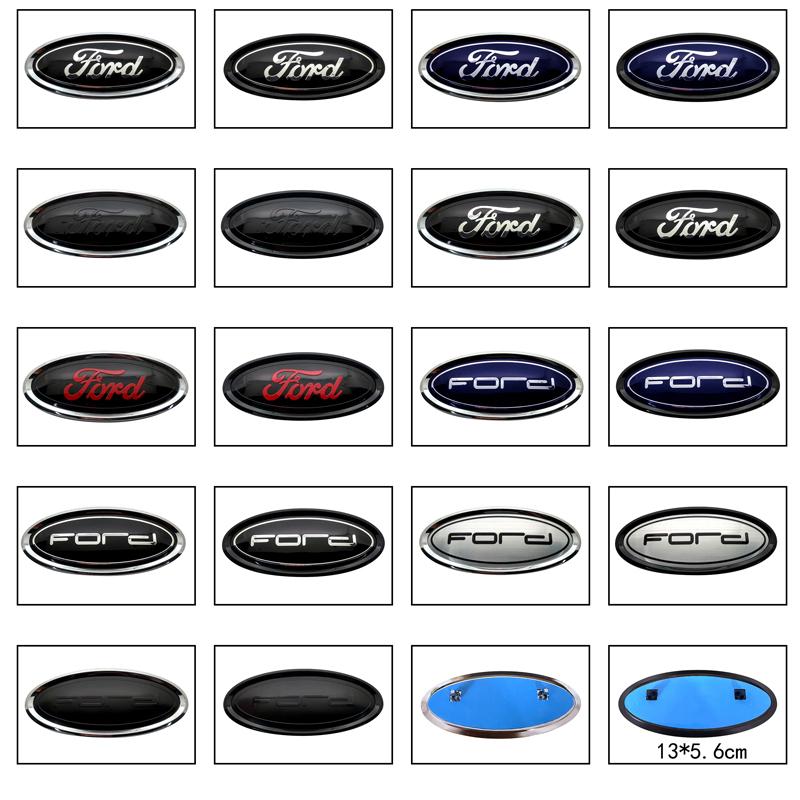13x5.6CM Car Front Hood Cover Rear Trunk Badge Sticker Accessories for Ford Fiesta Fusion Escape Kuga Edge Focus Ranger Mondeo