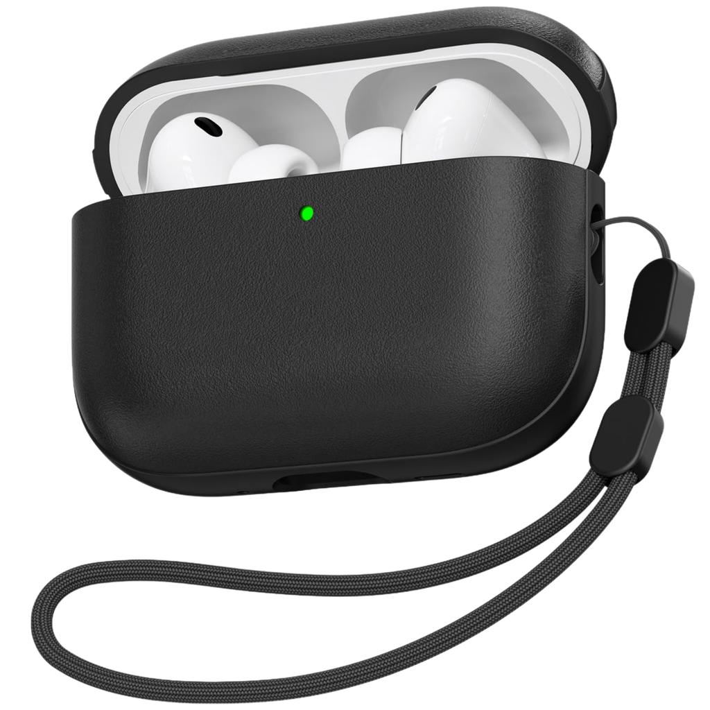 Soft TPU Case for Airpods Pro 3 New Leather Texture Protective Shockproof Case with Lanyard and Cleaning Kit For Airpods Pro 3