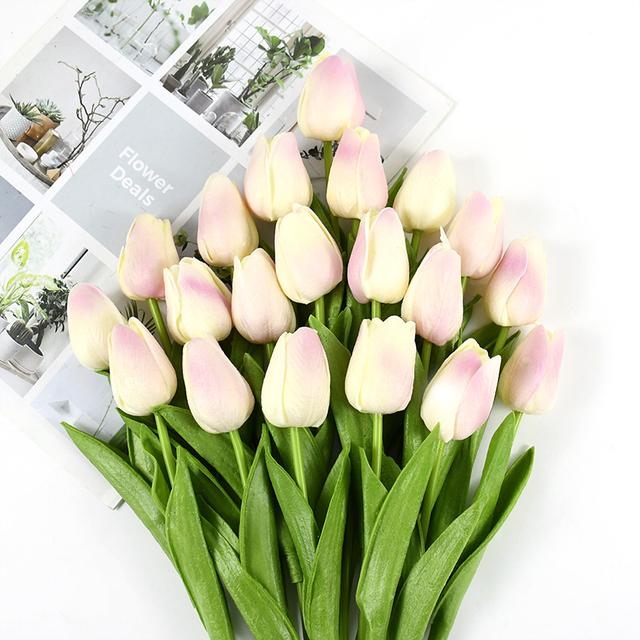 35 Cm Tulpan blomma konstgjord tulpan bukett 10 /5st skum falsk blomma för bröllopsceremoni dekor hem trädgård bukett dekor 