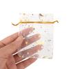 50Pcs Moon Star Drawstring Organza Bags Eid Mubarak Ramadan Candy Gift Packing Bag Jewelry Pouch Wedding Party Decoration Supply