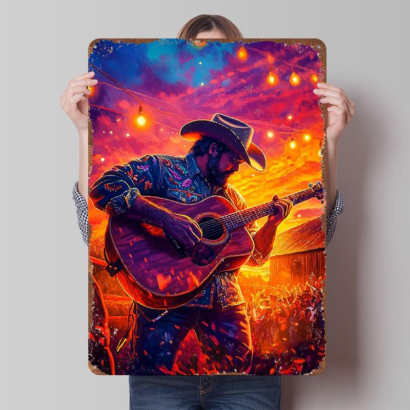 

Country Music Concert Tin Plaque Poster Customized Wall Art Retro Vintage Metal Signs for Man Cave Decoration Home Coffee Bar 7.9x11.8In(20x30cm)