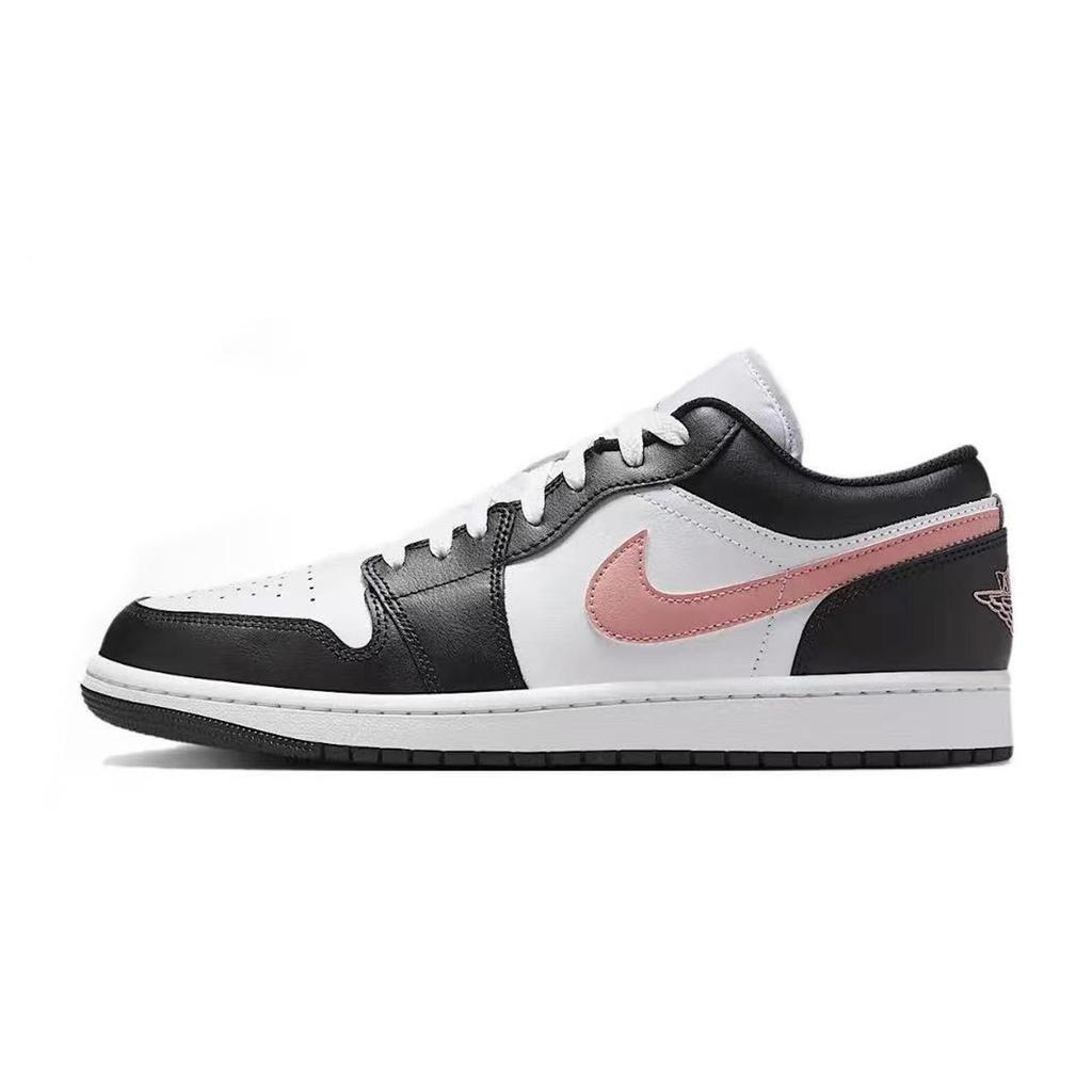 Jordan Air Jordan 1 Abrasion Resistant Low Top Skateboard Shoes Unisex Pink 553558-165(Team963-)