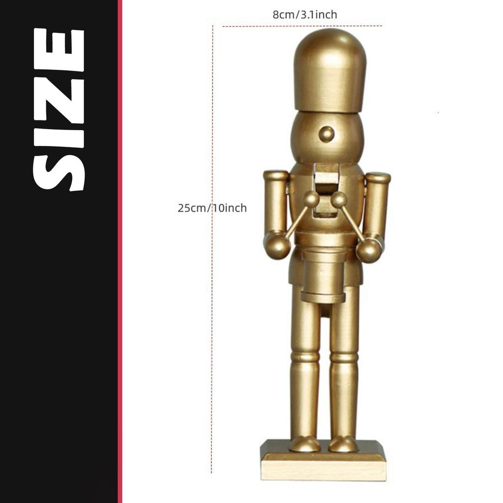 Christmas Nutcracker Figurine Christmas Gift Tabletop Ornament Decorative Statue for Entrance Desk Festival Living Room Party
