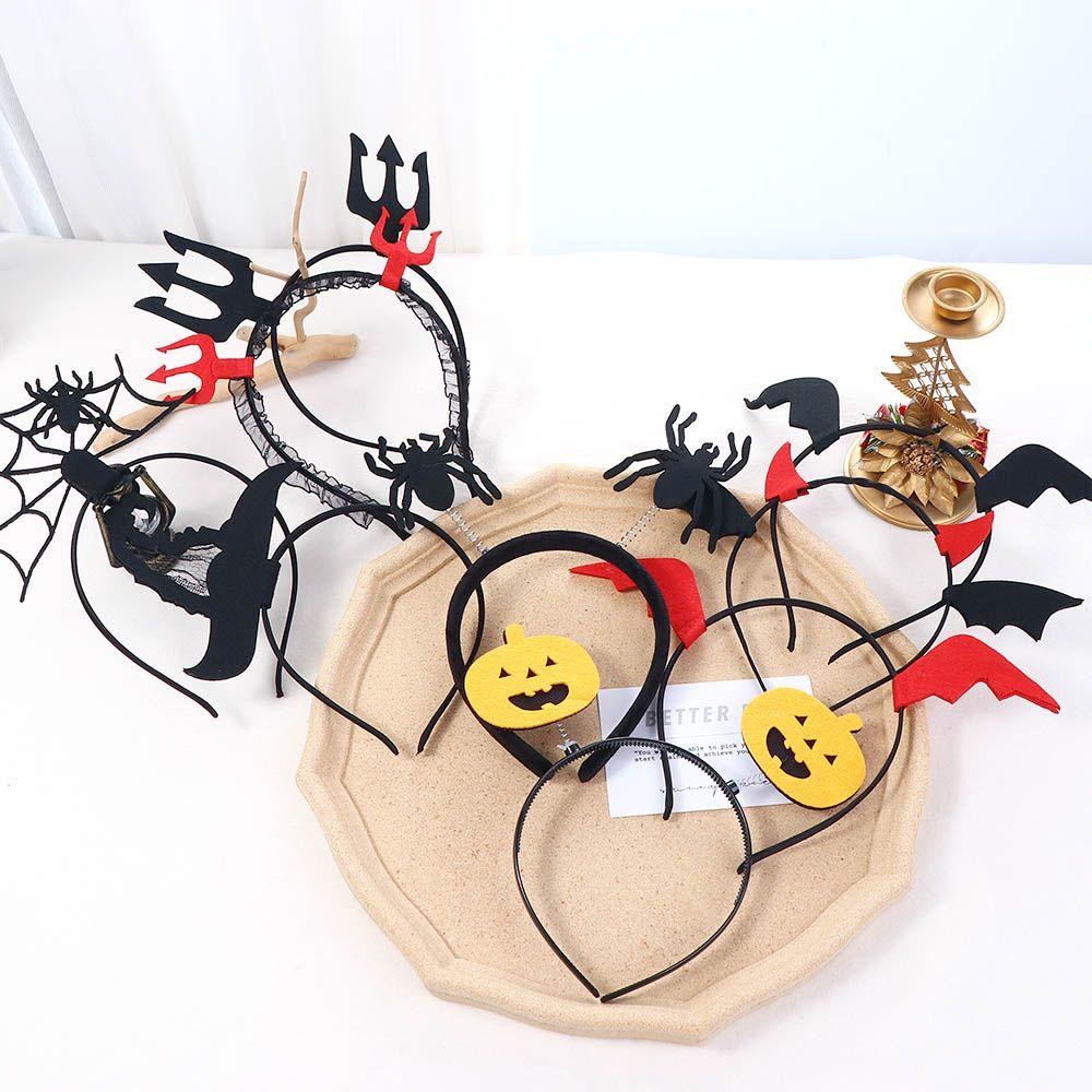 Carnival Easter Party Decor Costume Accessory Bat Devil Wing Women Hair Hoop Spider Halloween Headband Halloween Hairbands
