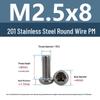Yigu Yigu Stainless Steel Phillips Round Head Machine Screws M2-M8
