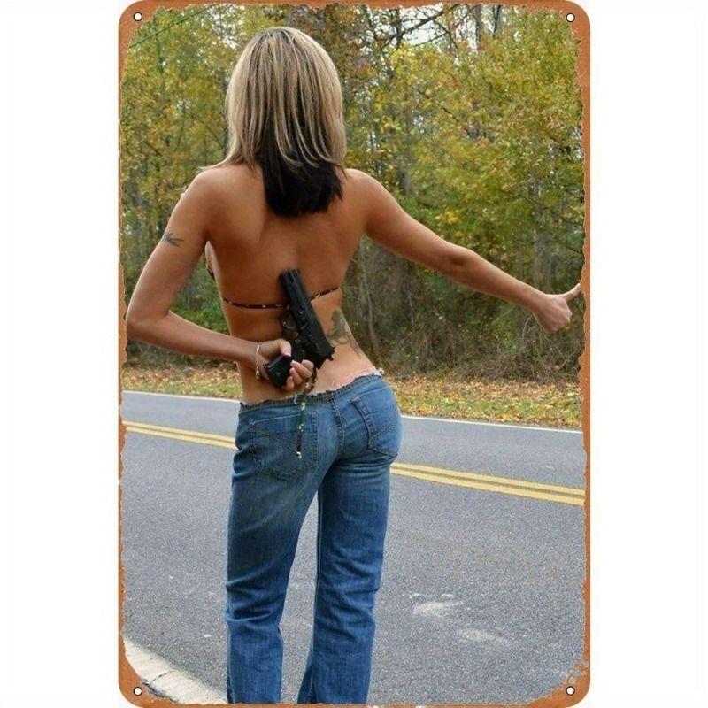 

Sexy Lady Metal Sign Wall Decor for Bar Home Bedroom 20x30cm