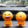 Smiley Smiling Emotion Bobblehead Car Decoration, Cute Funny Swinging Car Dashboard Ornament Decoration Nice Gift
