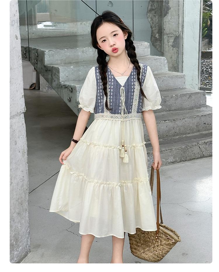 Girls' dress 2026 new summer children's dress, stylish girls' summer dress, big children's princess dress, forest series