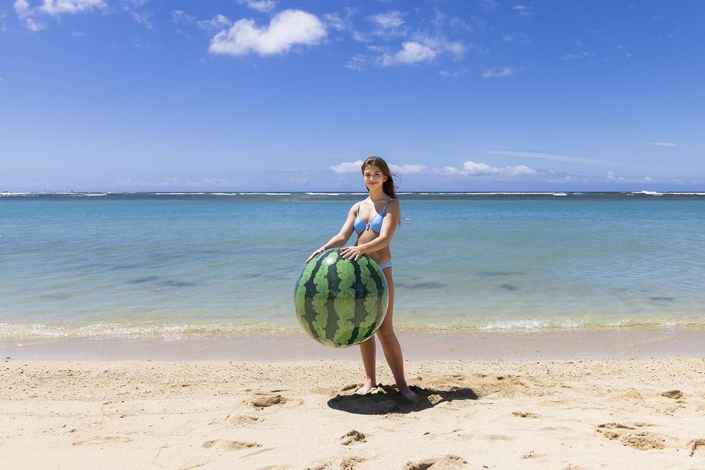 Igarashi Beach Ball 85cm Realistic Watermelon Ball, Inflated Size Approximately 60cm, BBC-185V