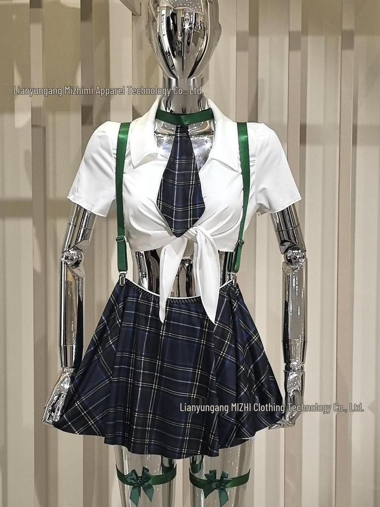 Mi Zhi Mi Plaid JK Uniform 5-Piece Seduction Role Play Set