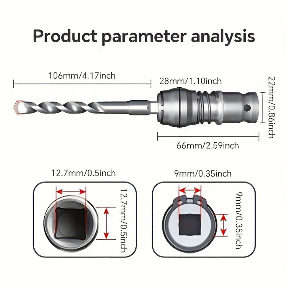 Electric Rechargeable Wrench Lithium Electric Wind Cannon Impact Drill Modified Electric Hammer Conversion Head