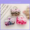 Stylish And Trendy Pink And Purple Bowknot Plush Children's Handbag For Kids