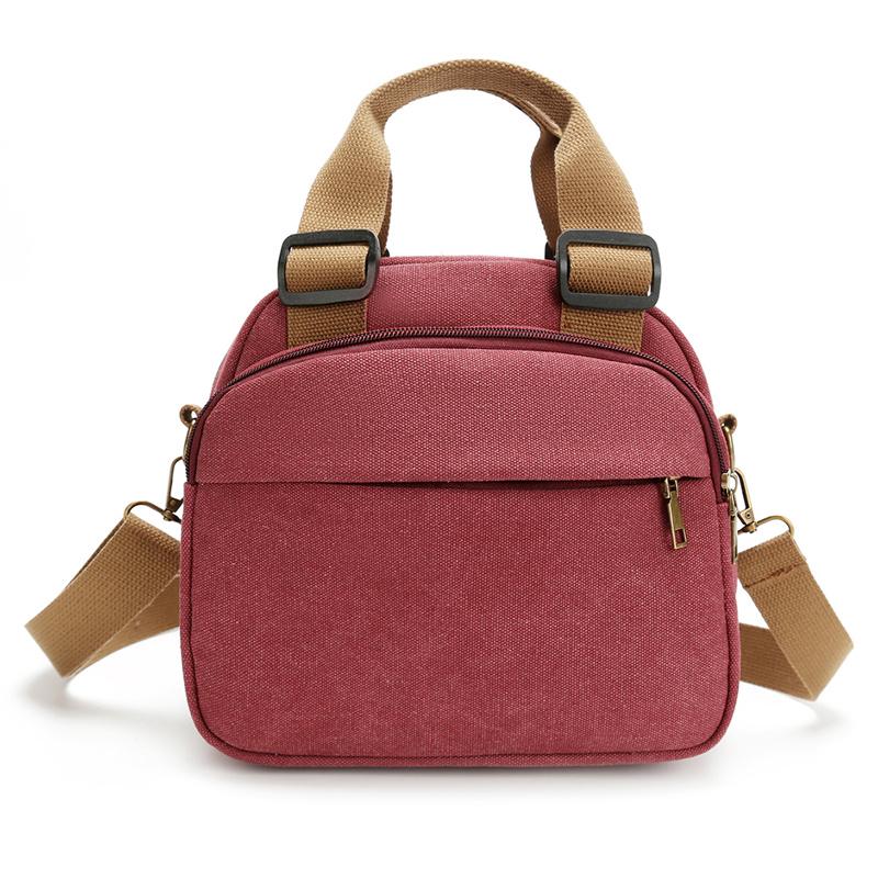 Женская маленькая сумка из холста, сумка через плечо красный