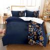 Christmas Duvet Cover Set King Queen Full Size Winter Theme Snowman Pattern Polyester Comforter Cover For Child Festival Gift