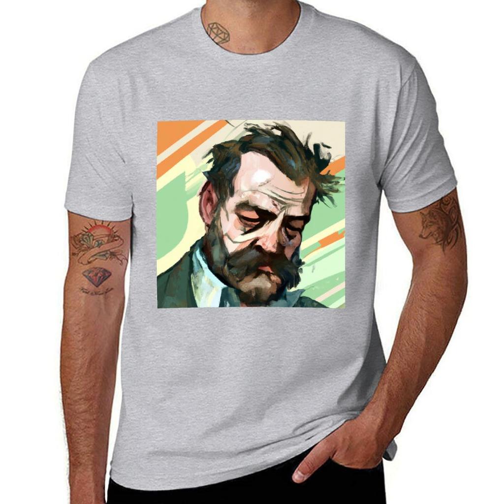 Disco Elysium - Harry Dubois Fan Art T-Shirt sweat summer clothes hippie clothes sublime plain white t shirts men