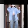 2025 Spring/Summer Women's Embroidered Plaid Shirt: Trendy Loose Layering Jacket