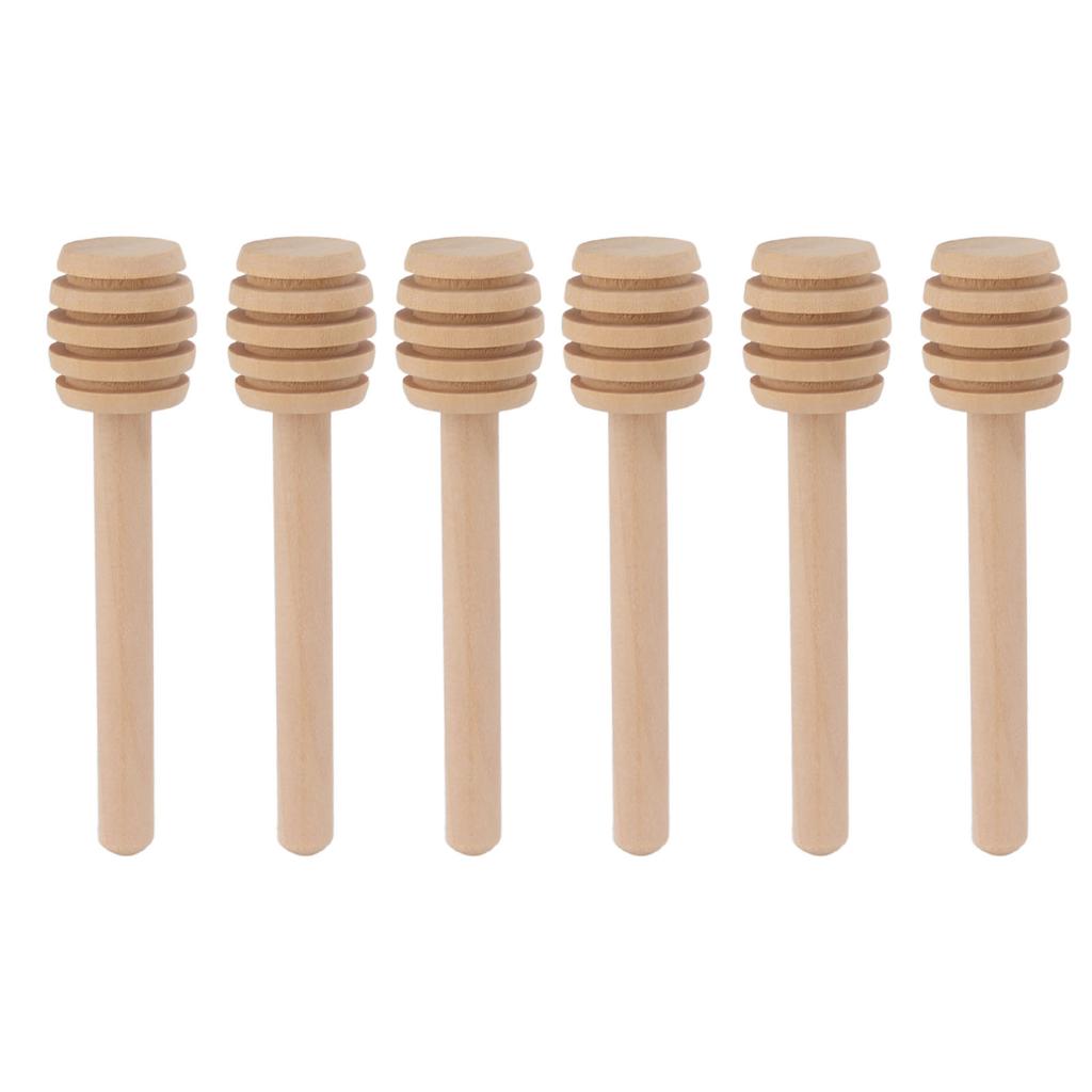 50 Piezas Mielero de Madera Multiusos Mini Palo Revendedor de Miel para Hogar Cafetería Tienda de Postres