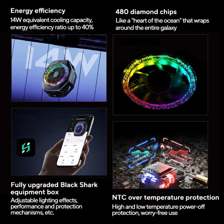 Black Shark Mag-Cooler 5 Pro Magnetic Semiconductor Cooling Back Clip Mobile Phone Radiator