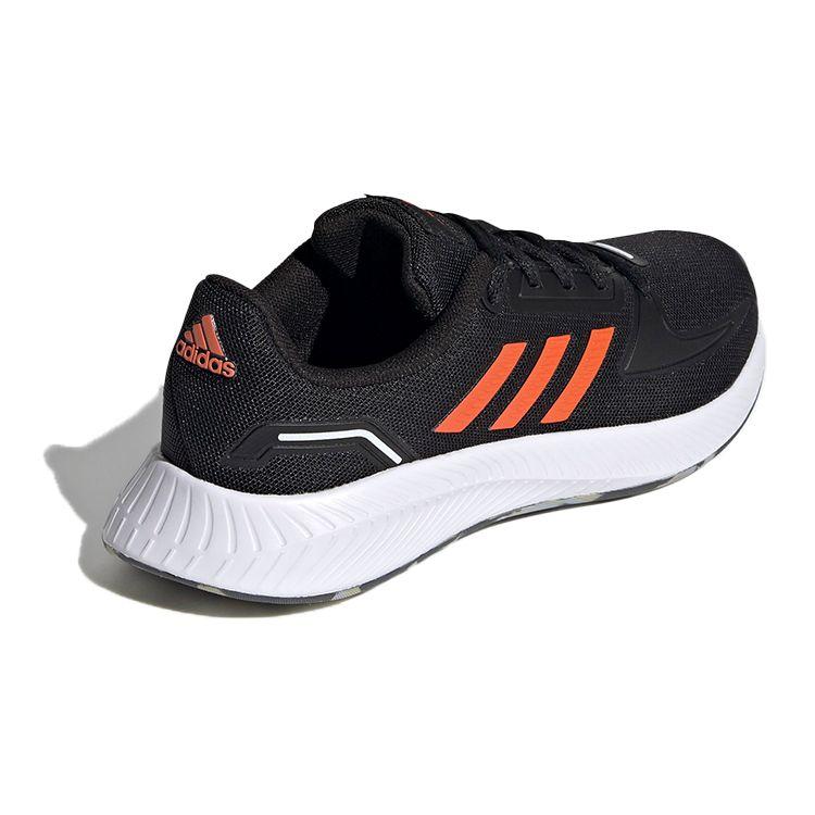 Adidas Neo Runfalcon 2.0 Breathable Non-Slip Durable Low-Top Kids Running Shoes Kids Running Shoes Black Orange FY9500